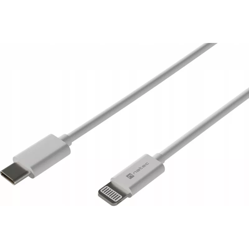 Cabo USB Natec USB-C Lightning 1 m branco (NKA-2150)
