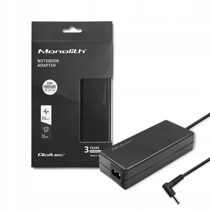 Fonte de alimentação QOLTEC 65W 19V 3,42A para portáteis e dispositivos compatíveis