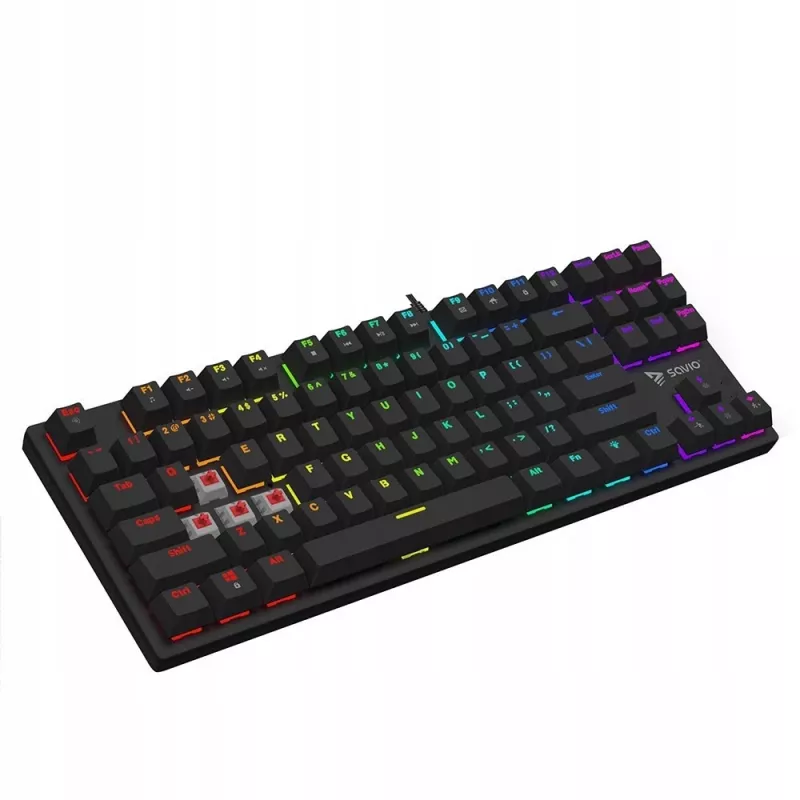 Teclado mecânico RGB Tempest X2 Outemu Red Savio Savgk-tempest X2 Red