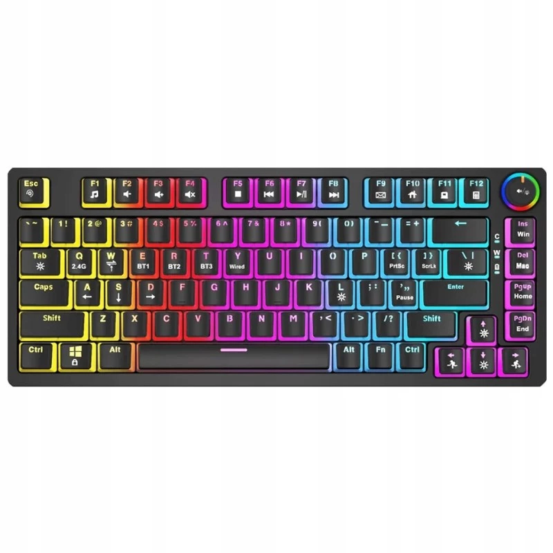 Teclado gaming Savio SAVGK-PHENIX RED PUDDING mecânico RGB Wireless