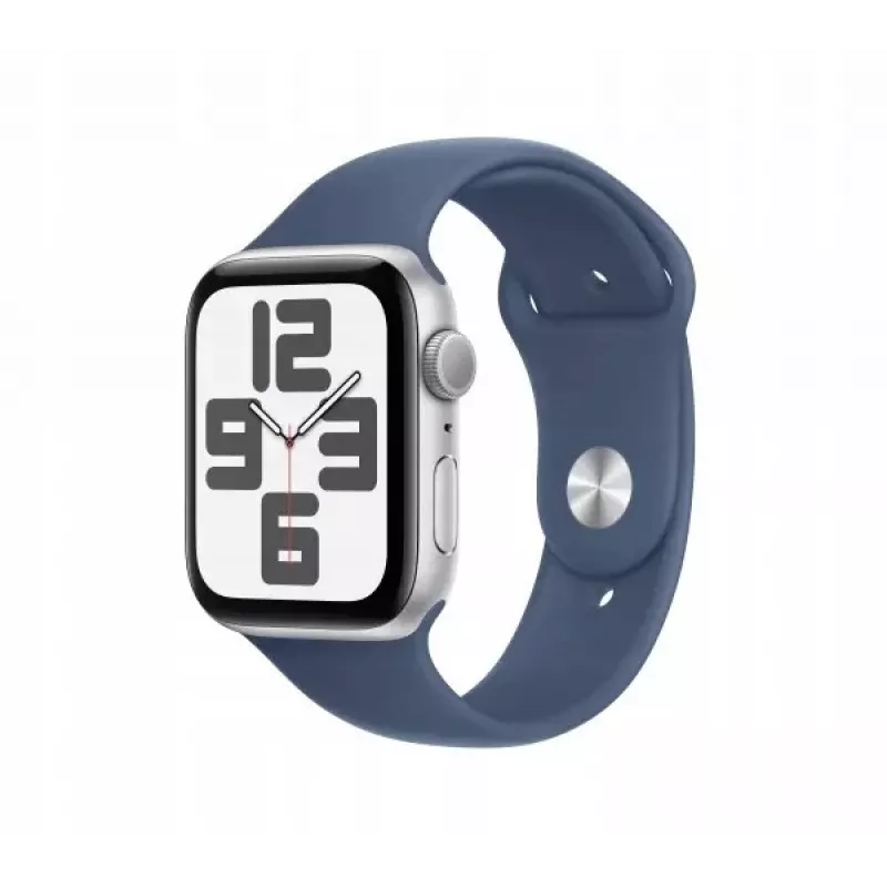 Apple Watch SE GPS 40mm caixa de alumínio prateada com bracelete desportiva Denim