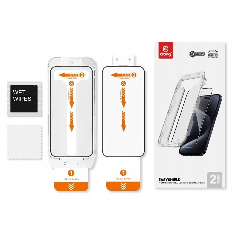 Vidro temperado iPhone 15 (2 peças) EasyShiel