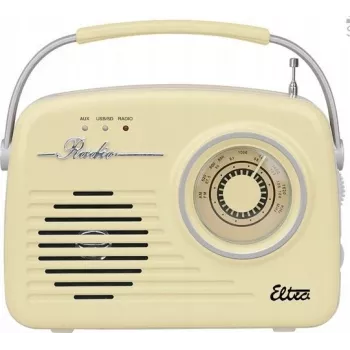 Rádio Eltra Radio Luiza Retro SP-11 MP3 USB SD baunilha