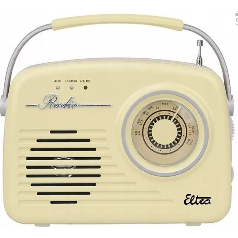 Rádio Eltra Radio Luiza Retro SP-11 MP3 USB SD baunilha