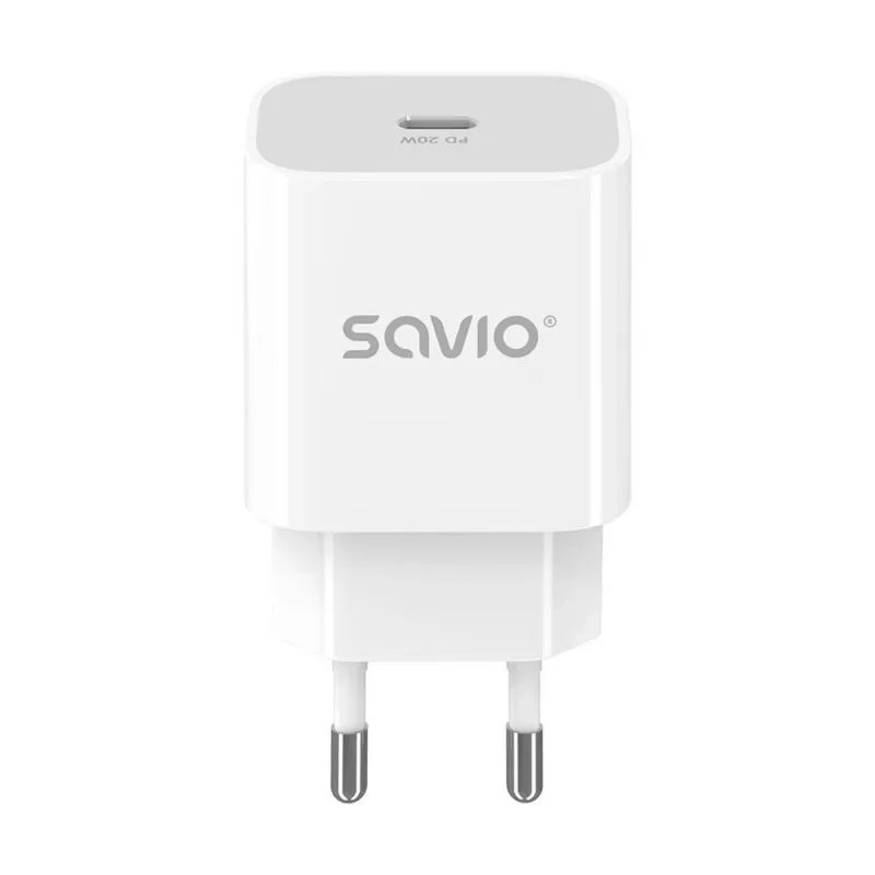 Carregador de parede 20W LA-09 USB-C QC, PD 3.0 Savio SAVLA-09