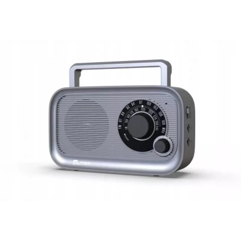 Rádio portátil Eltra HANIA cinzento FM/AM, design compacto, a pilhas