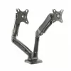Suporte de mesa para monitor ART RAMM UM-116 para 2 monitores 13–32 polegadas, suporte de braço duplo ajustável em altura