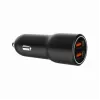 Carregador de automóvel para dispositivos móveis Gembird TA-UC-A2QC36-CAR-01, 36 W, 12–24 V, isqueiro, preto