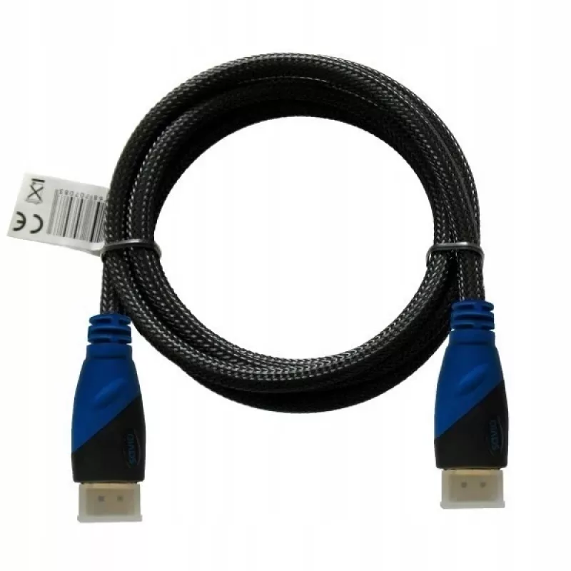 Cabo HDMI SAVIO CL-02 1.5 m — HDMI 1.4, 4096×2160, ARC, Ethernet, contactos dourados