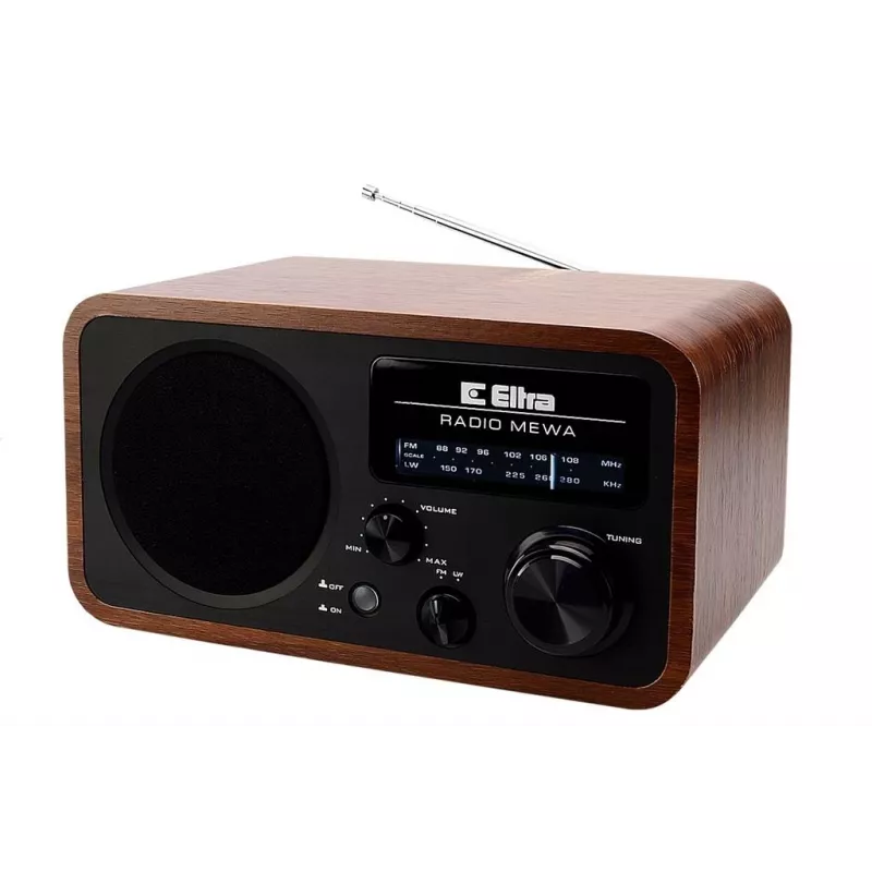 ELTRA MEWA rádio de secretária analógico, FM/LW, preto