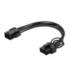 Savio AK-49 cabo de alimentação PCIe de 6 pinos para 8 pinos (6+2), 0,15 m, preto