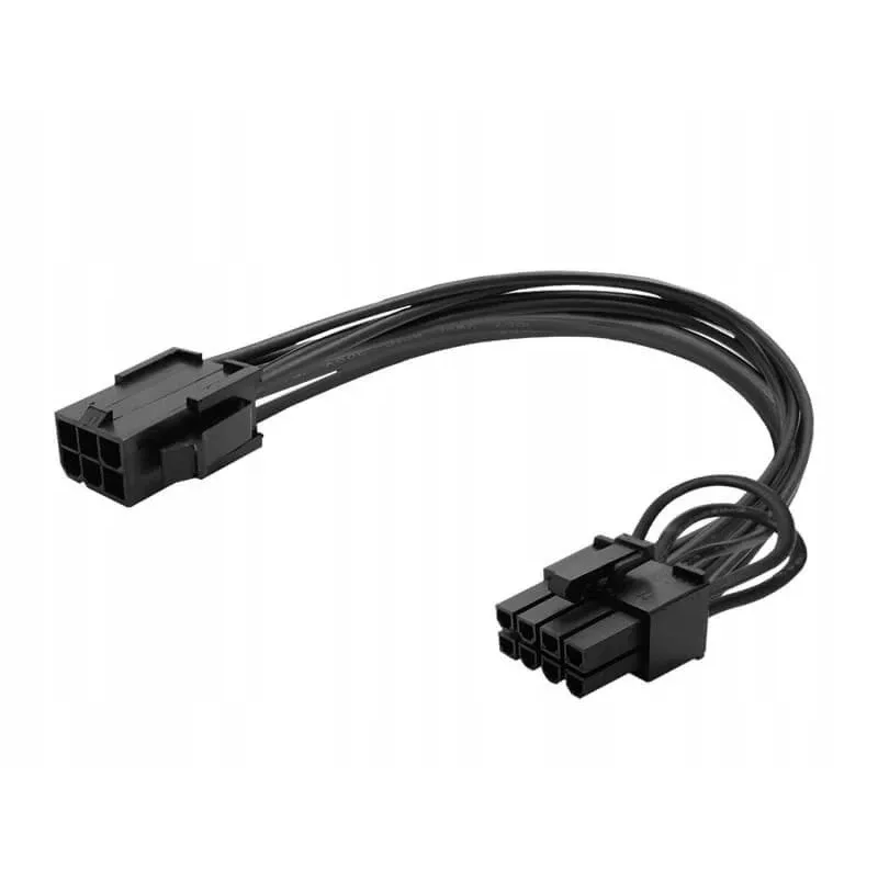 Savio AK-49 cabo de alimentação PCIe de 6 pinos para 8 pinos (6+2), 0,15 m, preto