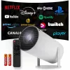 Projetor Wi-Fi com comando à distância Android TV 130 polegadas 4K Full HD HY300 Pro LED