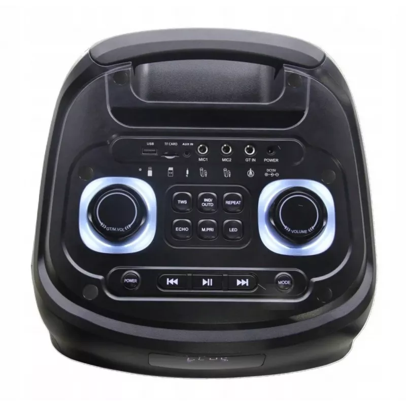 Altifalante Power Audio Party Box BT Karaoke 2 microfones telecomando PRIME3 APS91