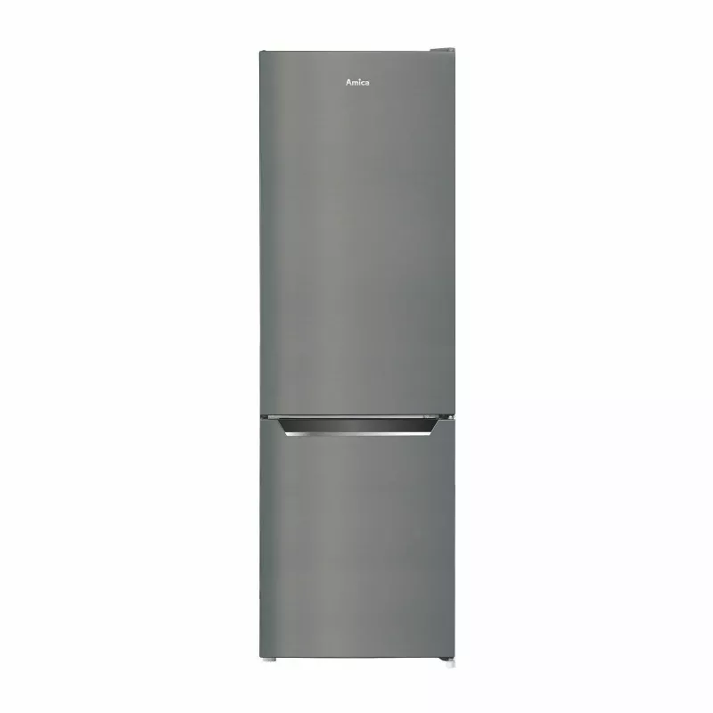 Combinado de frigorífico e congelador AMICA FK2525.4UNTX(E) instalação livre 250L, prateado, congelador em baixo, R600a