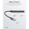 Hub USB Goobay 74456 Type-A 5000 Mbit/s cinzento-claro