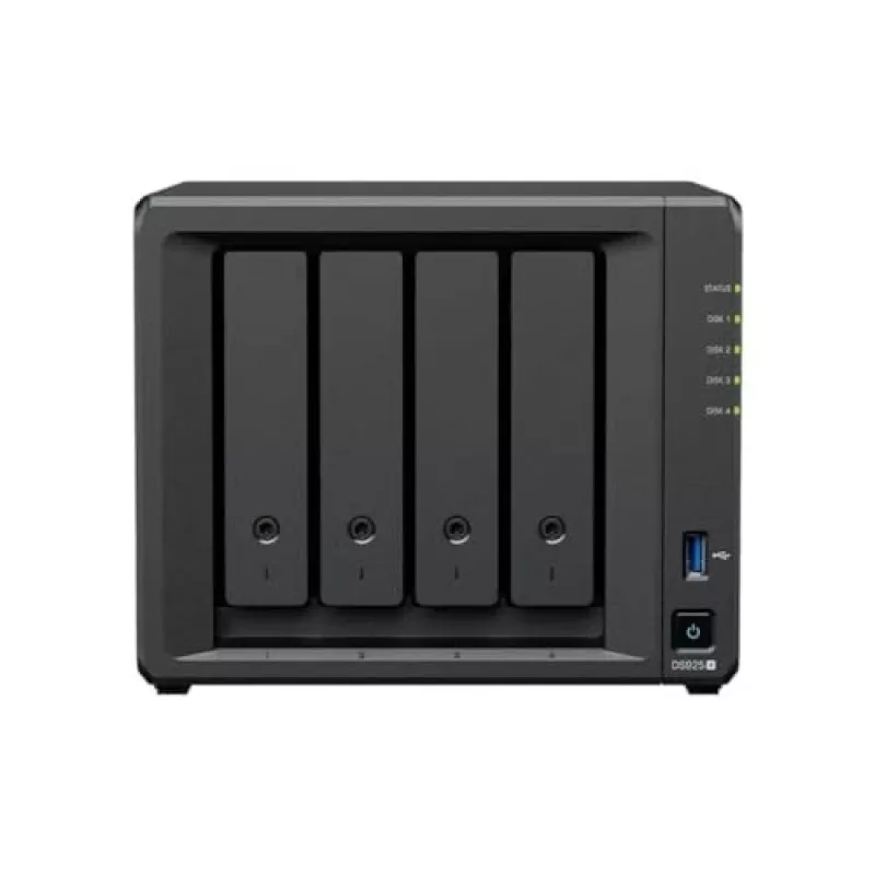 Synology DiskStation DS925+ NAS/Servidor de armazenamento Ryzen Embedded V1500B 4 GB DDR4 0 TB Preto