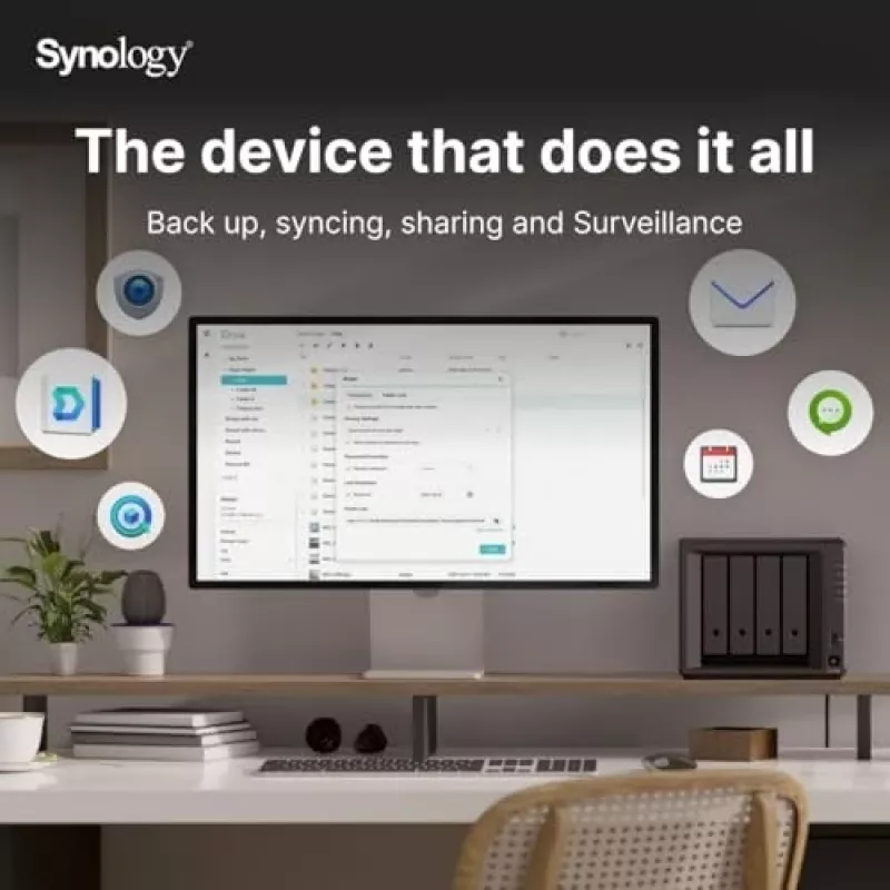 Synology DiskStation DS925+ NAS/Servidor de armazenamento Ryzen Embedded V1500B 4 GB DDR4 0 TB Preto