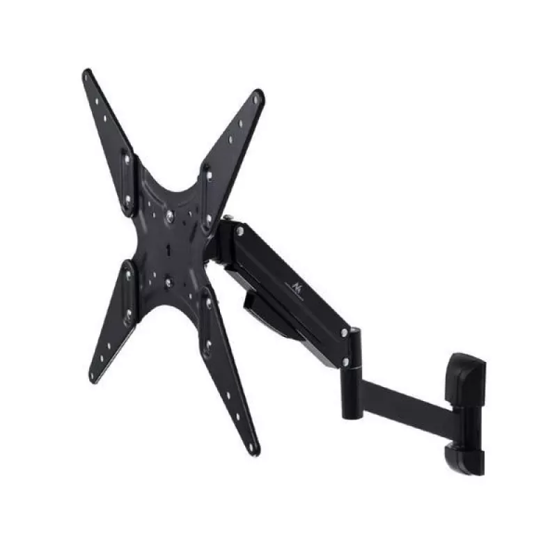 Suporte de TV com mola a gás MACLEAN MC-784 para televisores de 32–55 polegadas, inclinação e altura ajustáveis, carga máx. 21 kg, montagem na parede, preto