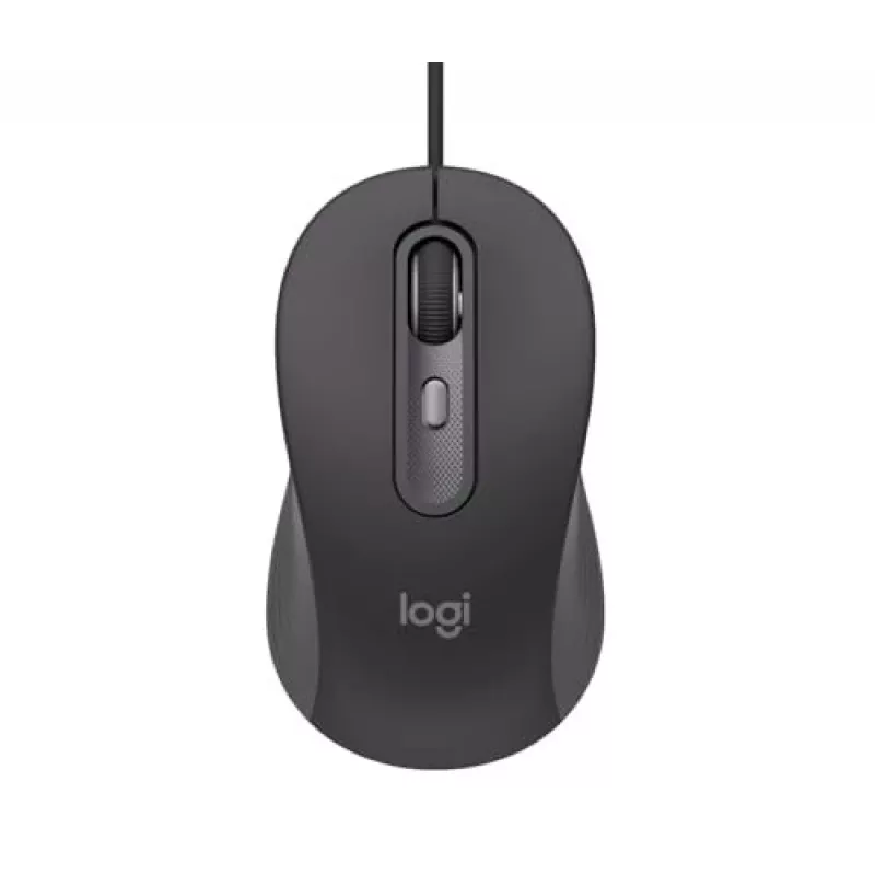 Logitech Signature Wired M520 for Business Rato ótico com fio USB-C Plug-and-Play Windows/Mac/Chrome/PC/laptops - Grafite