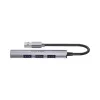 Unitek H1208A hub USB-A, 4 portas (1x USB-A 5 Gbps, 3x USB-A 2.0), alumínio, prateado