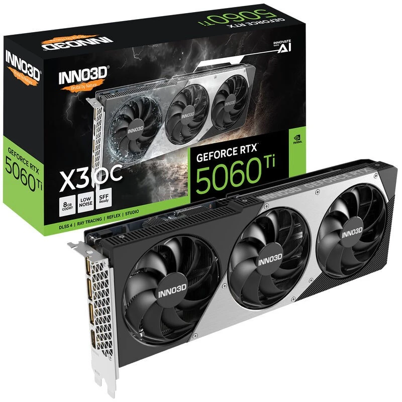 Placa gráfica INNO3D GeForce RTX 5060 Ti X3 OC 8GB GDDR7