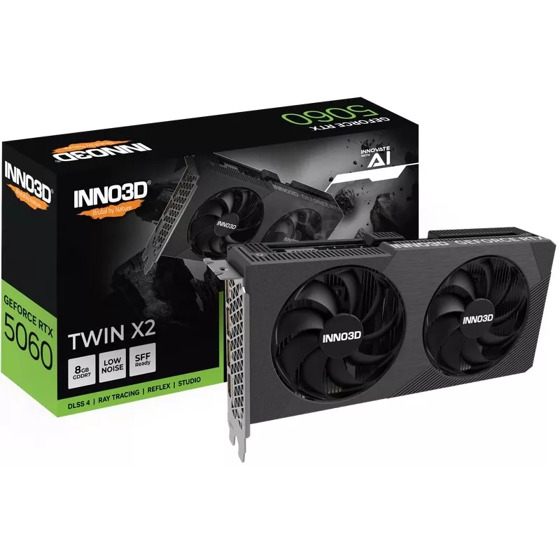 Placa gráfica INNO3D GeForce RTX 5060 Twin X2 8GB GDDR7