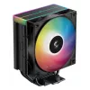 Ventoinha DeepCool AG400 BK ARGB V2 120 mm preta — ventoinha de CPU de 120 mm com rolamento hidráulico, suporte multi-socket