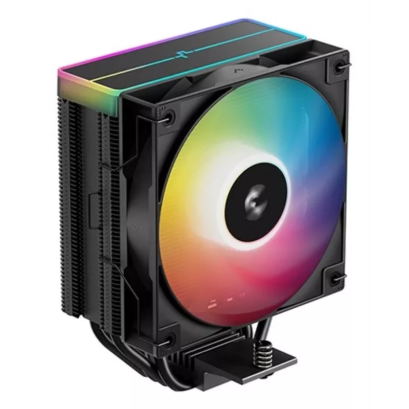 Ventoinha DeepCool AG400 BK ARGB V2 120 mm preta — ventoinha de CPU de 120 mm com rolamento hidráulico, suporte multi-socket