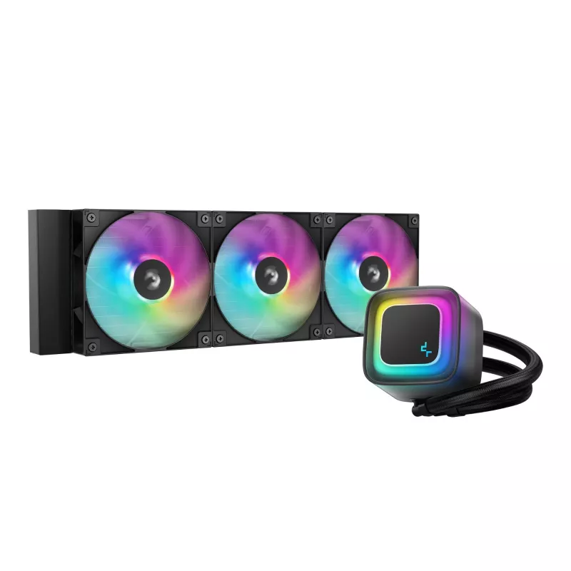Cooler líquido all-in-one DeepCool LE360 V2 com 3 ventoinhas de 120 mm, Hydro Dynamic Bearing, preto, suporta LGA1150/1151/1155/1200/1700/AM4/AM5