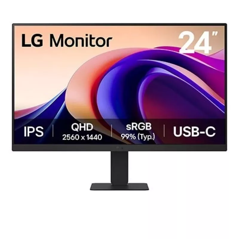 Monitor LG 24U631A-B 60,5 cm (23,8 polegadas) 2560 x 1440 pixels Quad HD preto