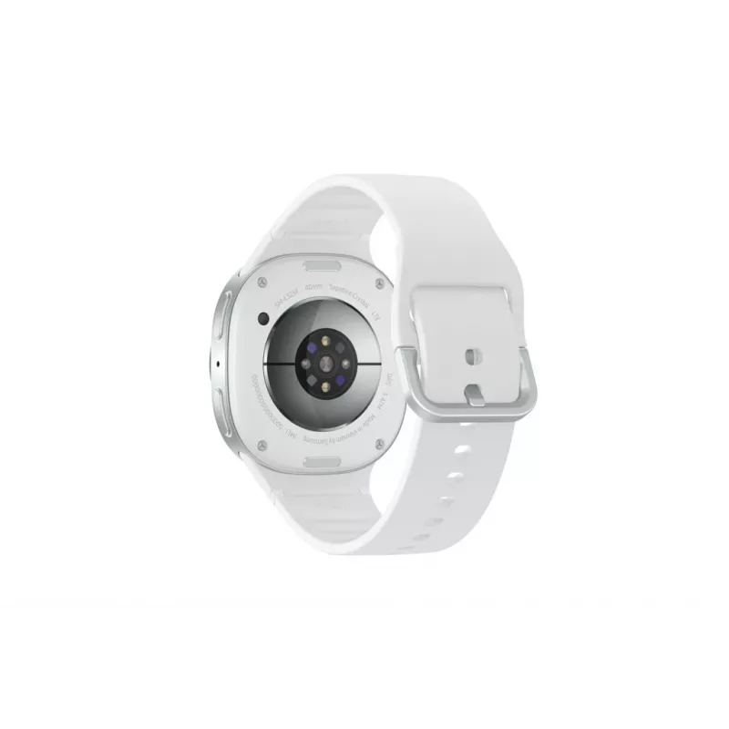 Samsung Galaxy Watch 8 3,3 cm (1,3 polegadas) AMOLED 40 mm digital 438 x 438 pixels ecrã tátil 4G prateado Wi-Fi GPS (satélite)