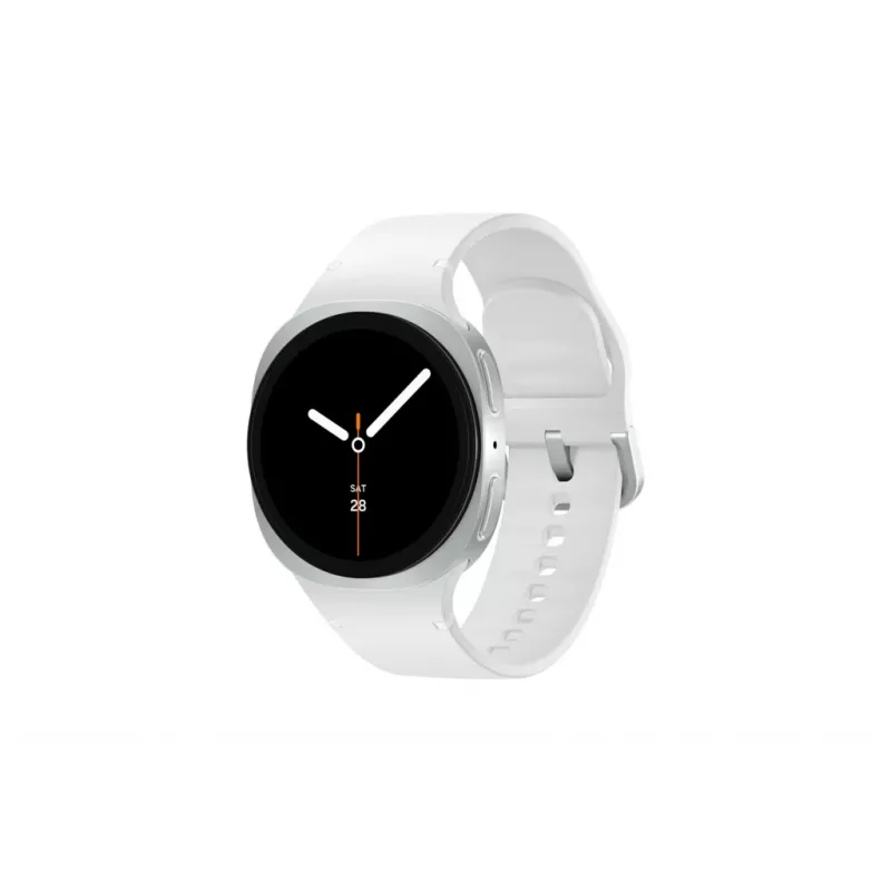 Samsung Galaxy Watch 8 3,3 cm (1,3 polegadas) AMOLED 40 mm digital 438 x 438 pixels ecrã tátil 4G prateado Wi-Fi GPS (satélite)