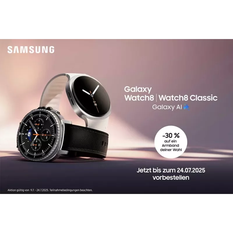 Smartwatch Samsung Galaxy Watch 8 Classic 46 mm prateado — 3,3 cm AMOLED, 4G, 64 GB, 445 mAh