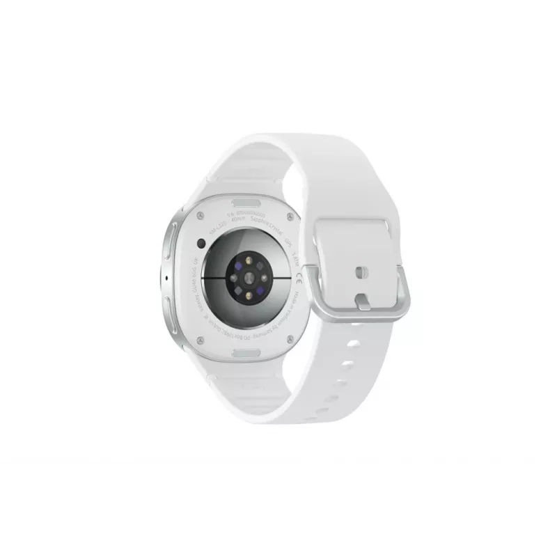 Samsung Galaxy Watch 8 3,3 cm (1,3 polegadas) AMOLED 40 mm digital 438 x 438 pixels ecrã tátil prateado Wi-Fi GPS (satélite)