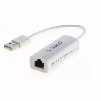 Savio CL-24 - adaptador de rede - USB 2.0 - 10/100 Ethernet X 1