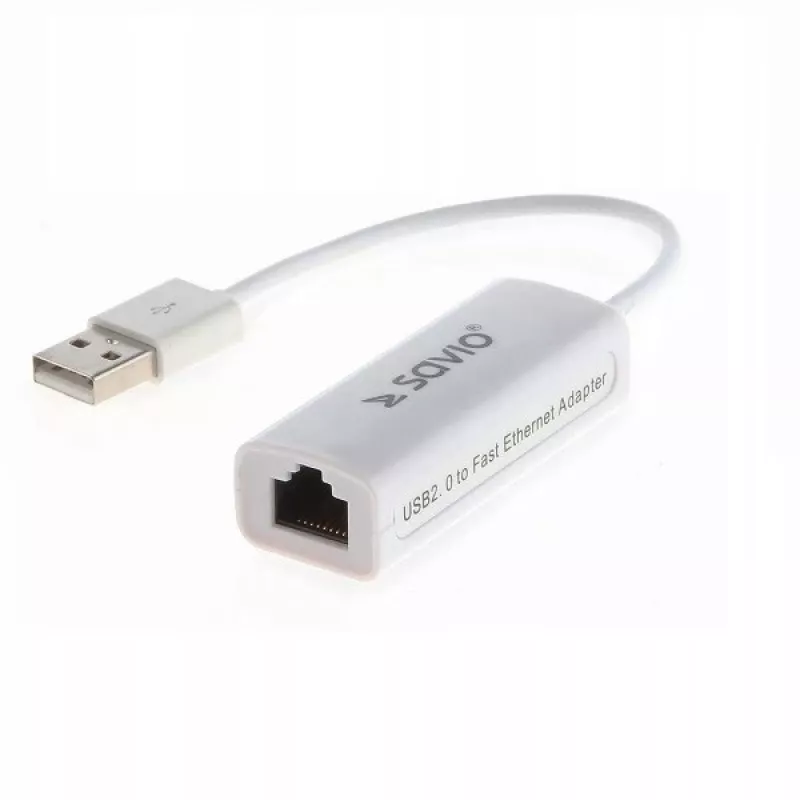 Savio CL-24 - adaptador de rede - USB 2.0 - 10/100 Ethernet X 1