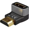 Goobay 72011 Adaptador angular HDMI™ 270° Vertical, 8K @ 60 Hz, dourado, Preto, Prateado | Goobay