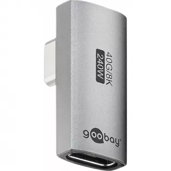 Adaptador USB-C™ Goobay 74443 vertical rodado 90°, USB4™ | Goobay