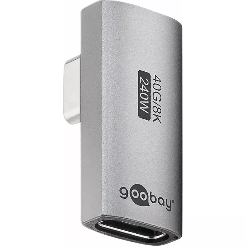 Adaptador USB-C™ Goobay 74443 vertical rodado 90°, USB4™ | Goobay