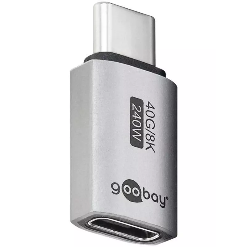 Adaptador USB-C Goobay reto USB4 - macho > fêmea (74447)