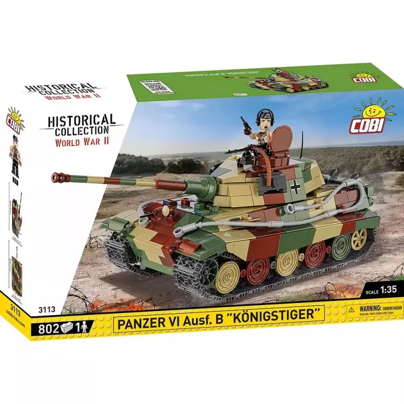 Conjunto de blocos COBI Panzer VI Ausf. B Königstiger 802 peças