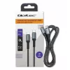 Cabo Qoltec USB 2.0 Type-C para USB 2.0 Type-C 100W QC 3.0 PD 1m Preto