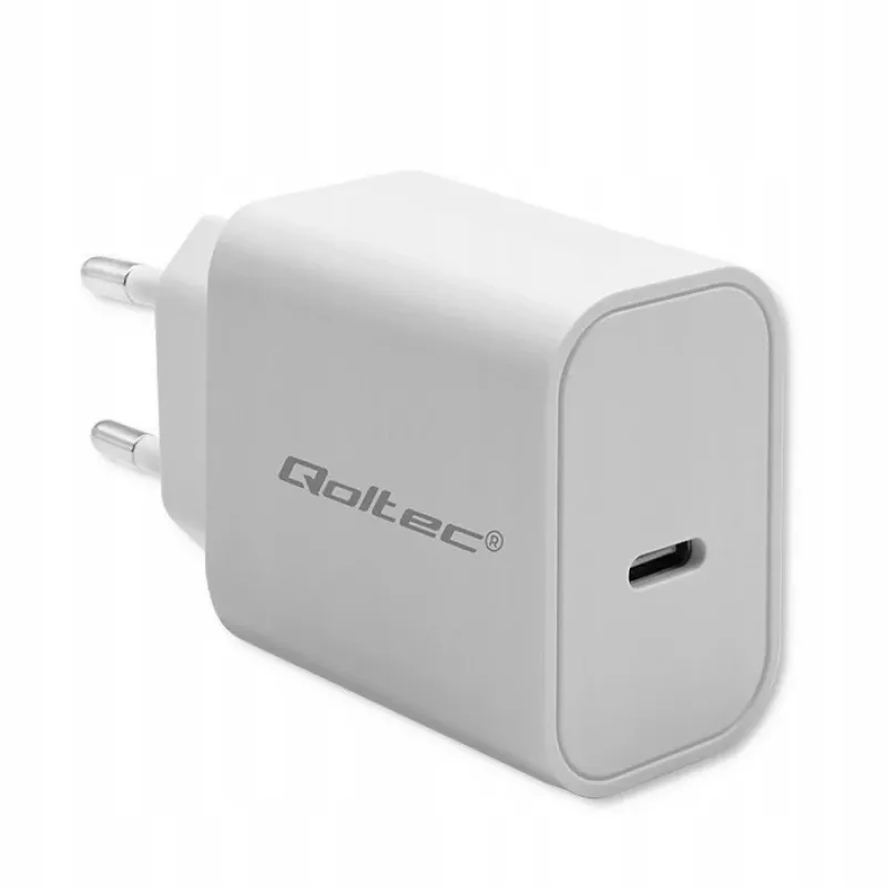 Carregador QOLTEC Super Quick PD 20W USB-C (5V/12V) – carregador rápido portátil