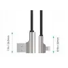 Cabo Nylon Oem CB-AL01 Preto USB Lightning 2m Fichas de 90 Graus C