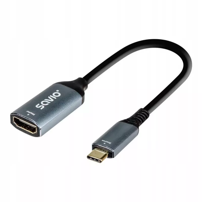 Savio adaptador USB-C (M) HDMI (f), 4K, 60Hz, alumínio, AK-78