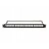 Patch panel vazio 24 portas 1U 19 polegadas FTP para módulos keystone preto