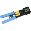 Alicate de cravar Alantec NI040 para fichas RJ-45, construção em aço, punhos em plástico, preto/azul