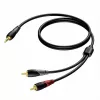 Cabo de áudio ficha jack 3,5 mm estéreo para 2x ficha RCA/Cinch Procab 1KPCL049 5 m