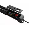 Cabo de extensão Lanberg SP1-05F-0500-BK 5m 5 tomadas com proteção interior preto